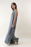 SLEEVELESS SATIN DRESS