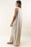 SLEEVELESS SATIN DRESS