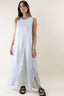 SLEEVELESS SATIN DRESS