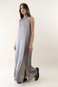 SLEEVELESS SATIN DRESS
