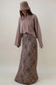 LEOPARD MAXI SATIN SKIRT