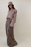 LEOPARD MAXI SATIN SKIRT