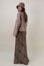 LEOPARD MAXI SATIN SKIRT