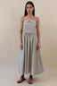 STRIPED STREPLESS DRESS