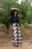 PRINT COW JERSEY SKIRT