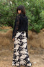 PRINT COW JERSEY SKIRT