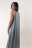 SLEEVELESS SATIN DRESS