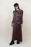 LONG SLEEVES SATIN DRESS