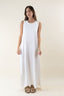 SLEEVELESS SATIN DRESS