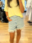 Frange Denim Shorts