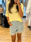 Frange Denim Shorts