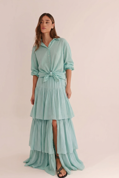 FRILL COTTON SKIRT