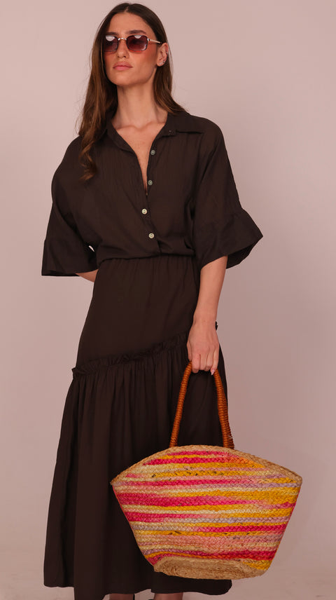 COTTON SHIRT 3/4 SLEEVES