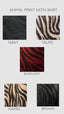 ANIMAL PRINT SATIN SKIRT