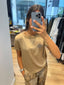 ROUND DETAIL SATIN TOP