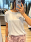 ROUND DETAIL SATIN TOP
