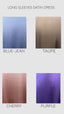 LONG SLEEVES SATIN DRESS