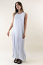 SLEEVELESS SATIN DRESS