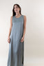 SLEEVELESS SATIN DRESS