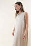 SLEEVELESS SATIN DRESS