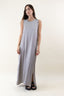 SLEEVELESS SATIN DRESS