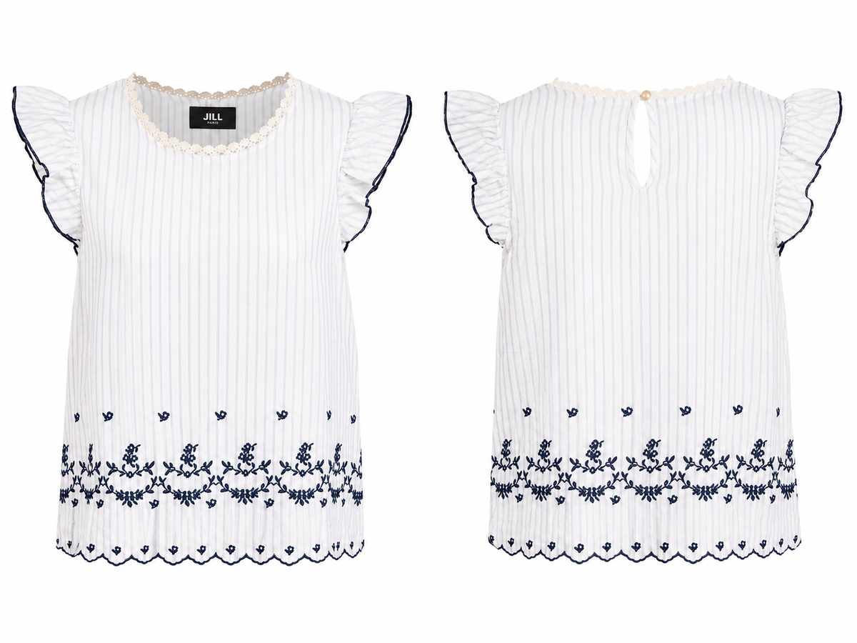 EMBROIDED SET TOP