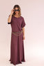 V SHORT SLEEVES SATIN DRESS