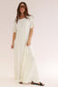 V SHORT SLEEVES SATIN DRESS