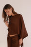 ASYMETRICAL SATIN BLOUSE