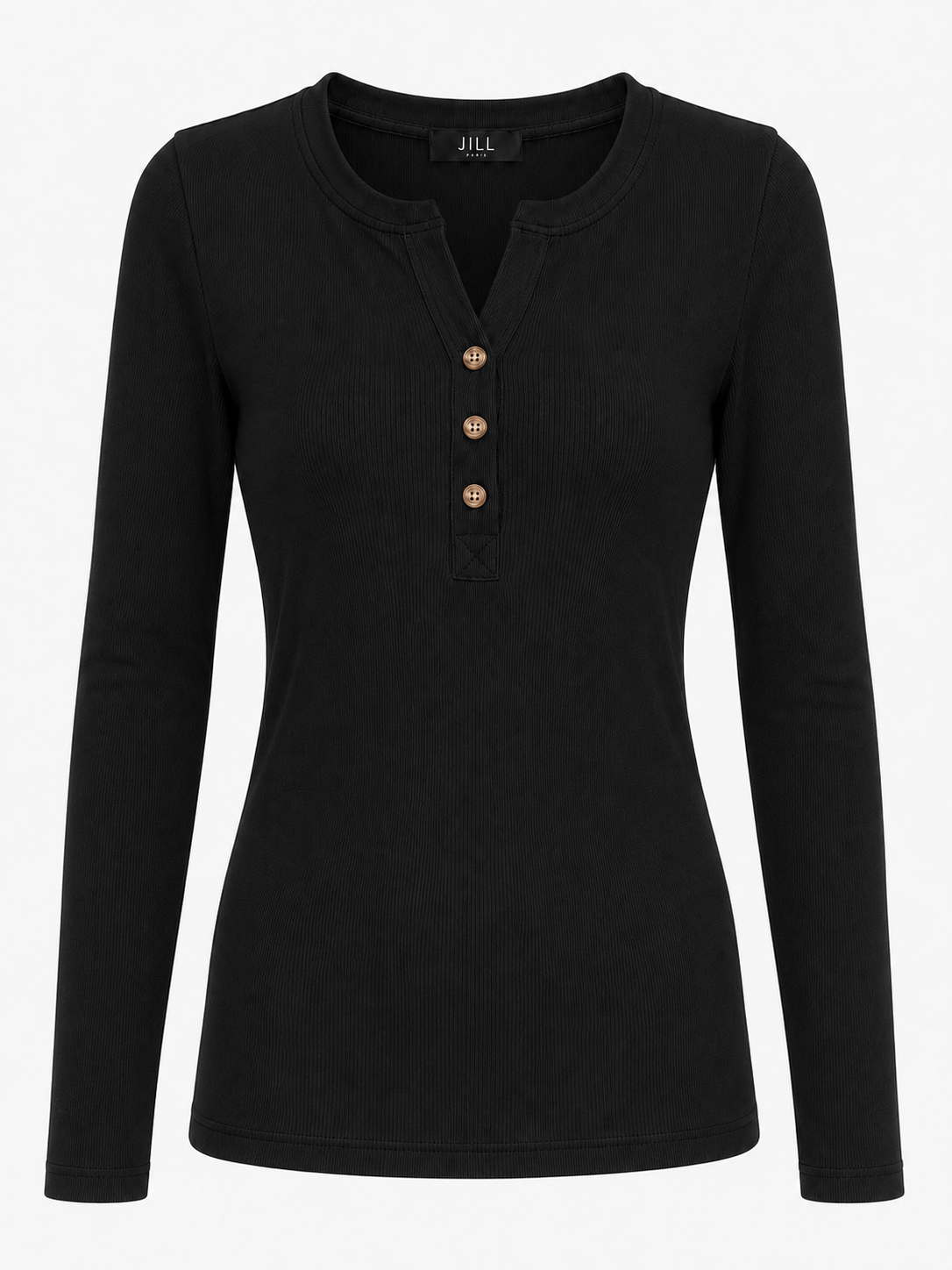 BUTTONS NECK LONG TOP