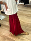 STRAIGHT MIDI SATIN SKIRT