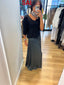 SATIN SKIRT WITH ROPE