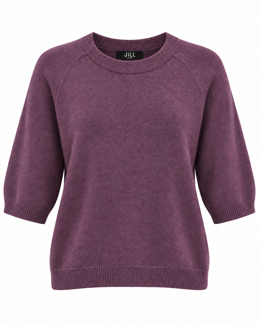 SHORT SLEEVES SOFT SWEATER