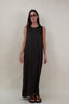 SLEEVELESS SATIN DRESS