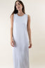 SLEEVELESS SATIN DRESS