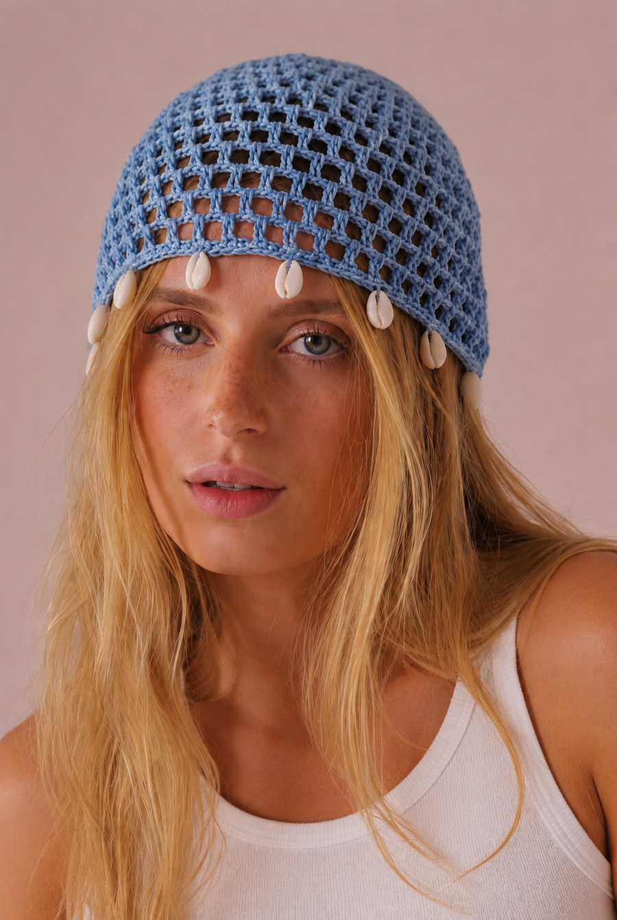 SEASHELL CROCHET BEANIE