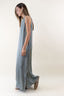 SLEEVELESS SATIN DRESS