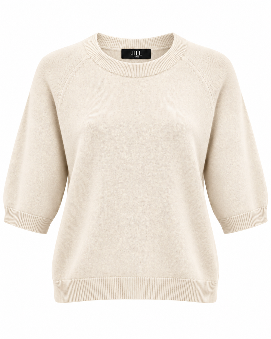 SHORT SLEEVES SOFT SWEATER