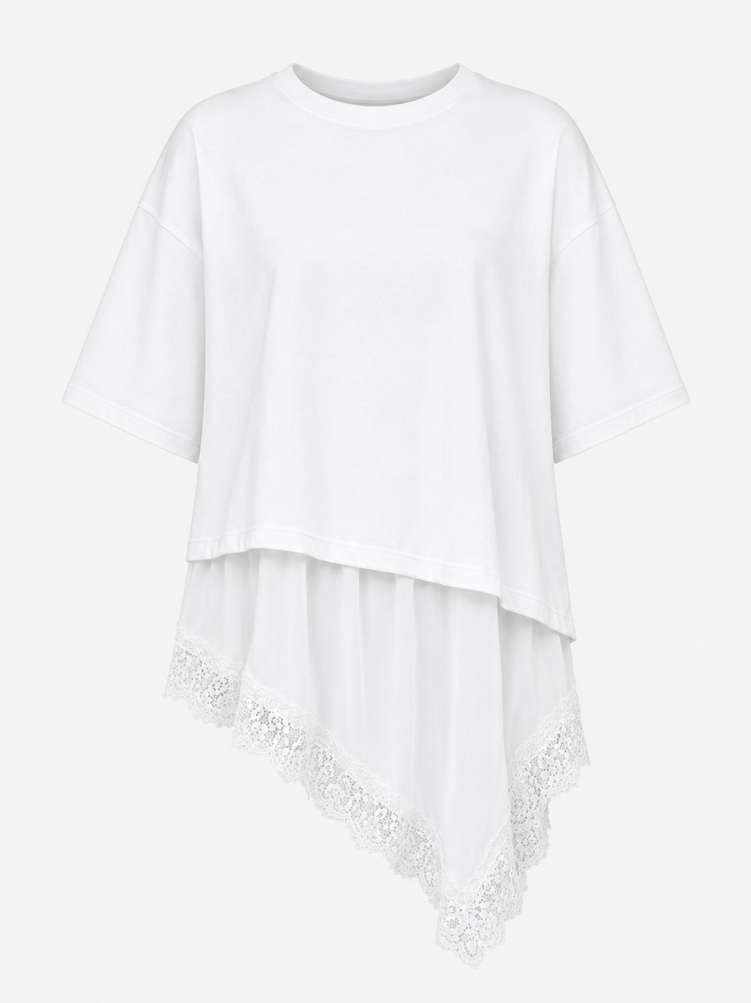 LACE DETAIL TEE SHIRT