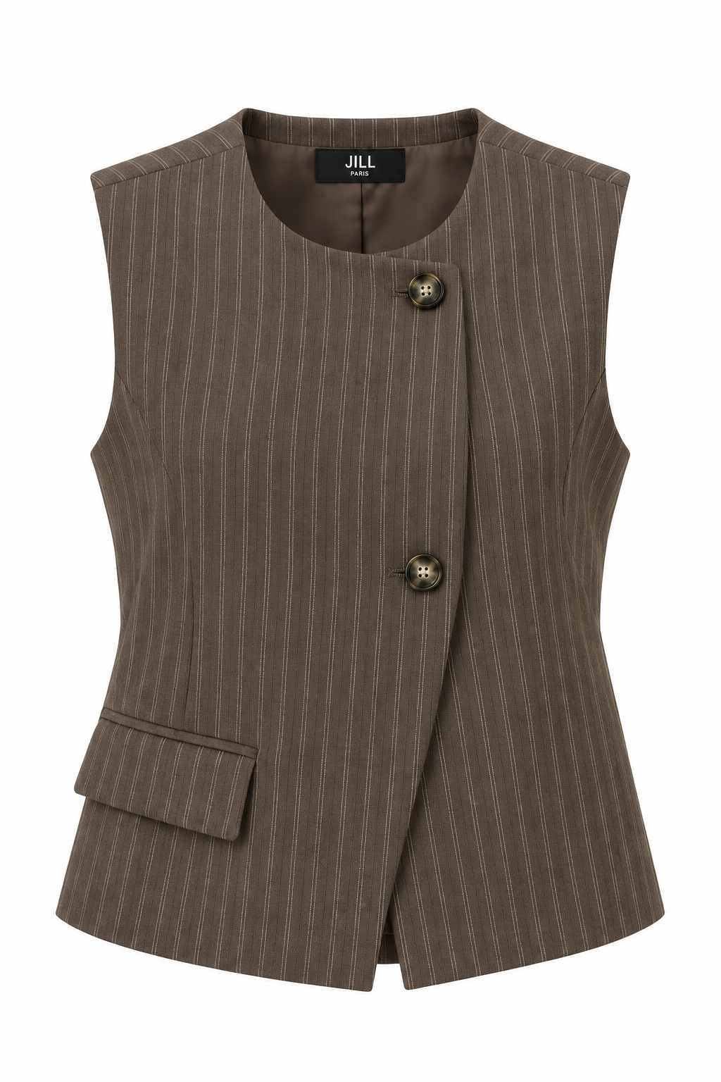 BLAZER SANS MANCHES À RAYURES