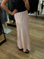 STRAIGHT MIDI SATIN SKIRT