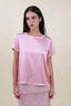 ROUND NECK SATIN TOP