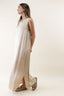 SLEEVELESS SATIN DRESS