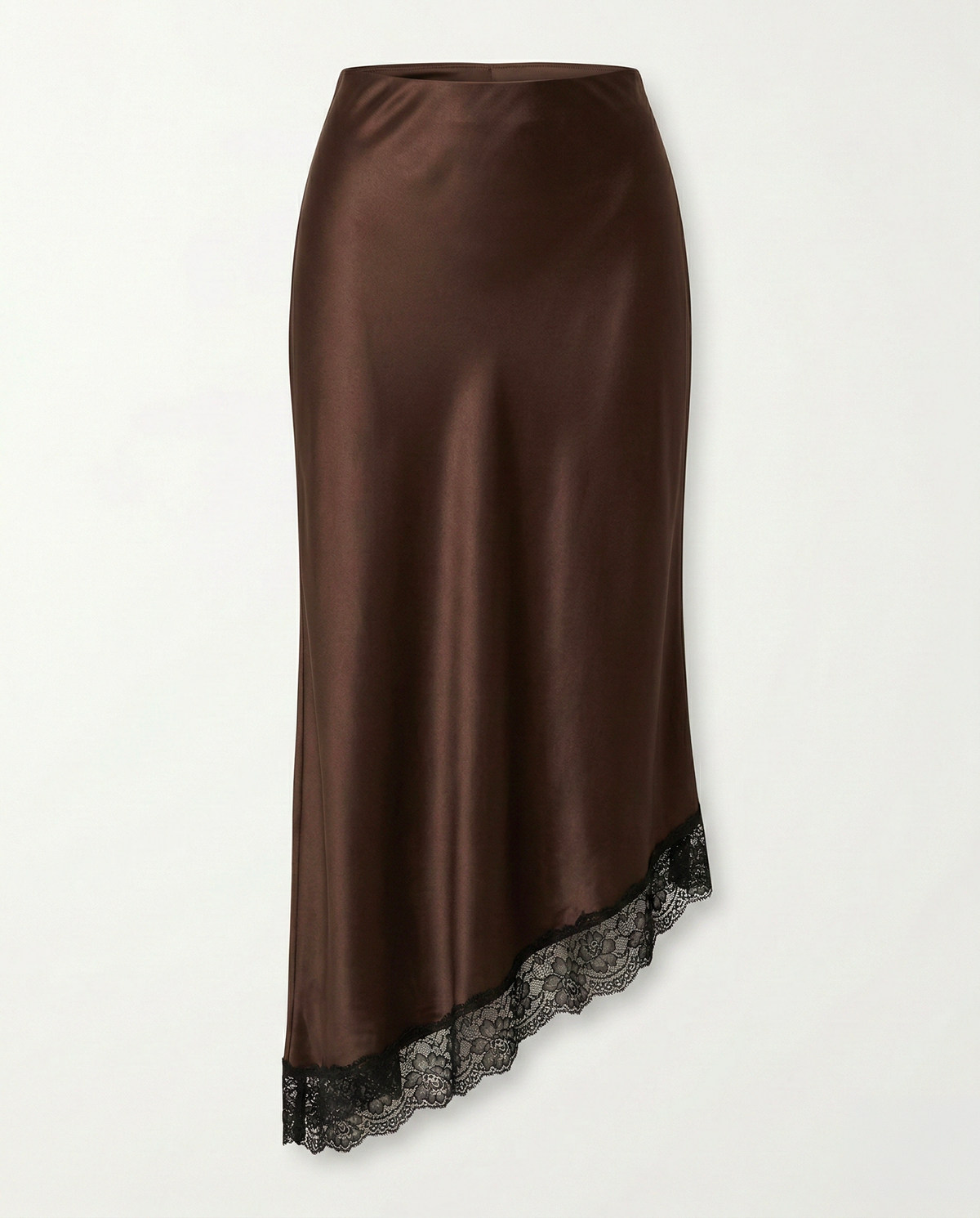 ASYMMETRICAL SATIN SKIRT