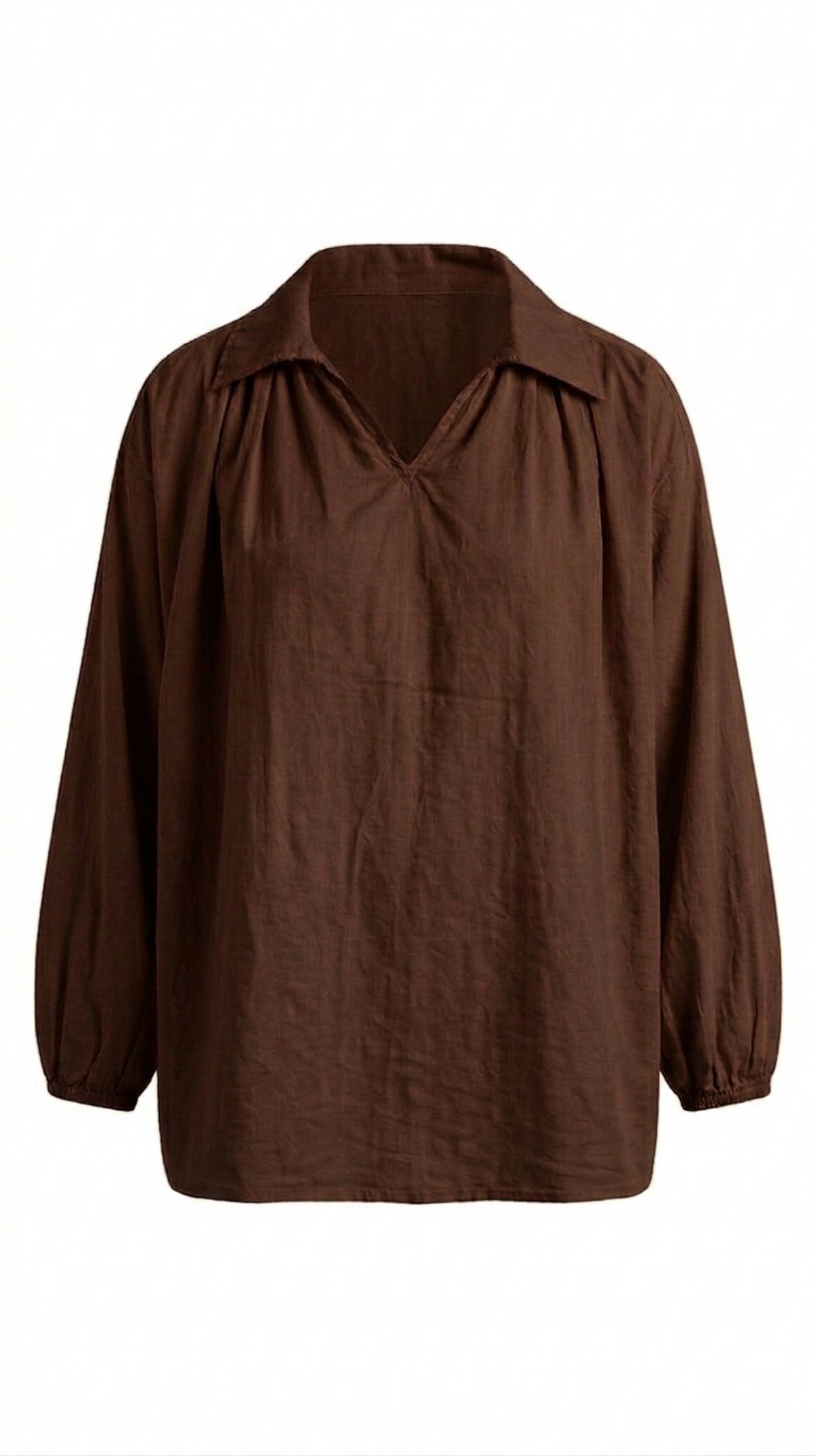 BLOUSE COTON COL OUVERT