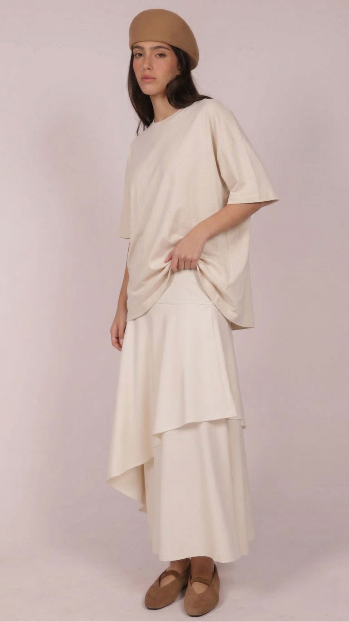 JUPE COUPE ASYMÉTRIQUE