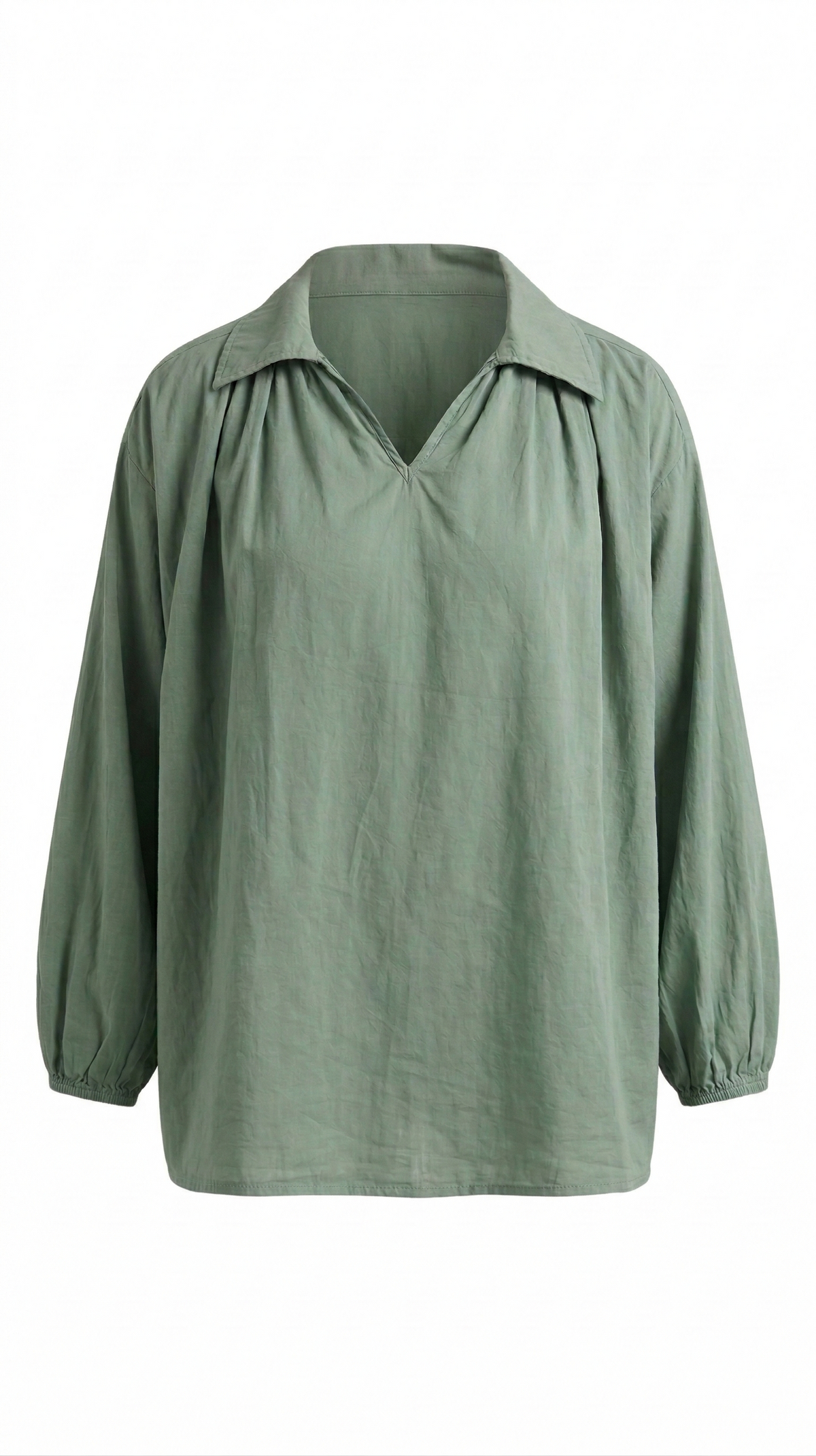 BLOUSE COTON COL OUVERT