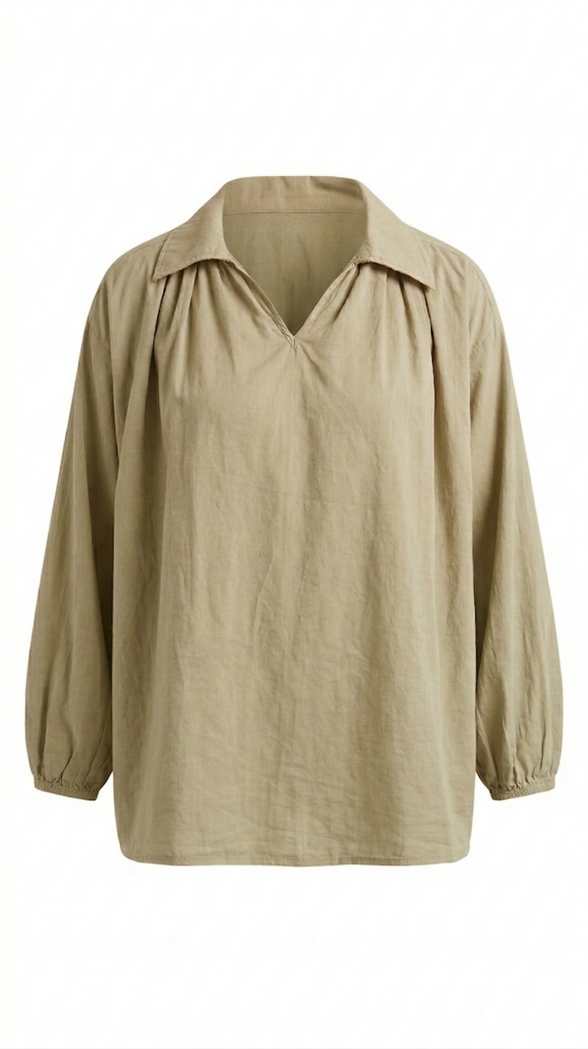 BLOUSE COTON COL OUVERT