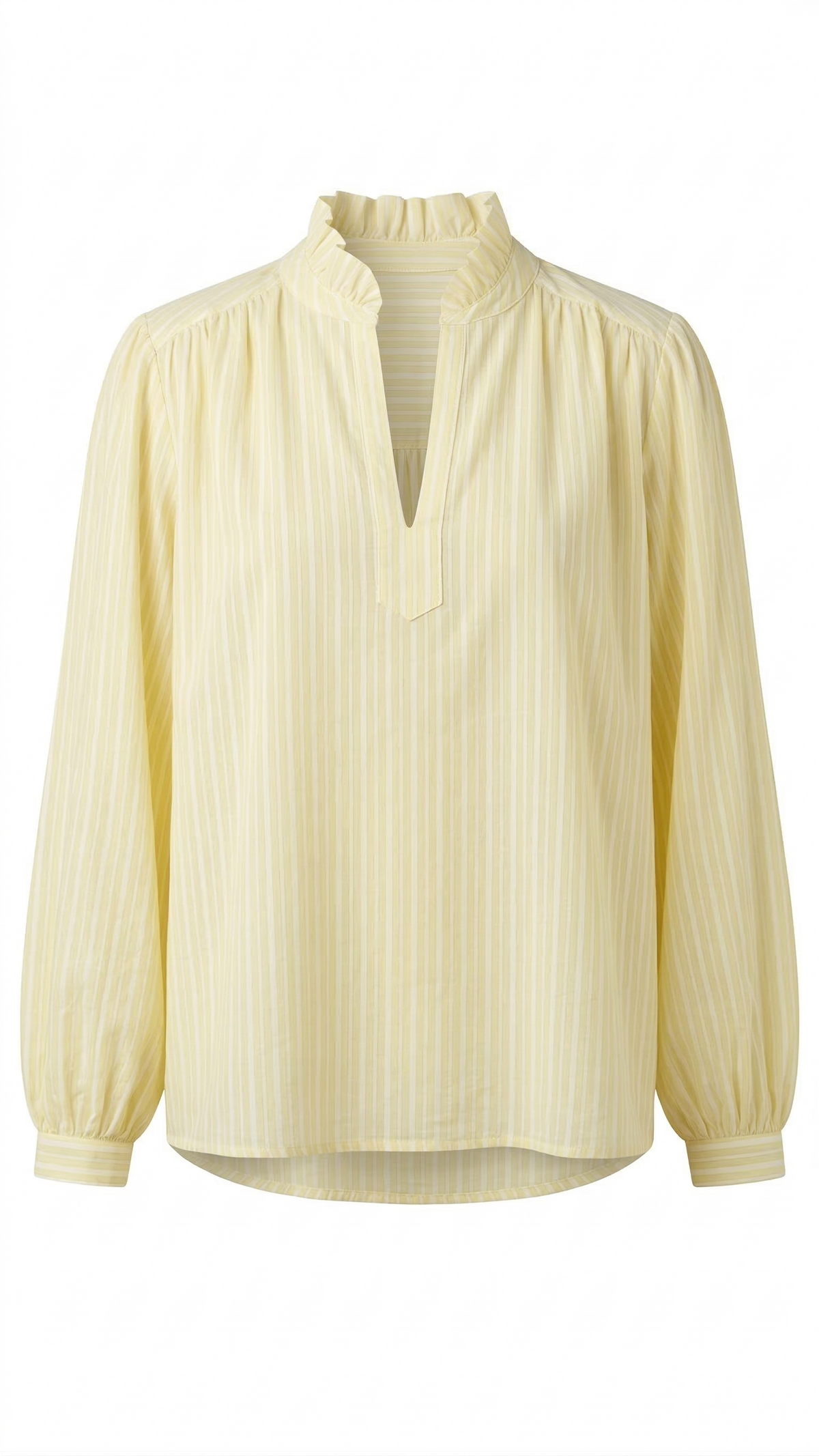 CHEMISE RAYÉE COL TRAVAILLÉ
