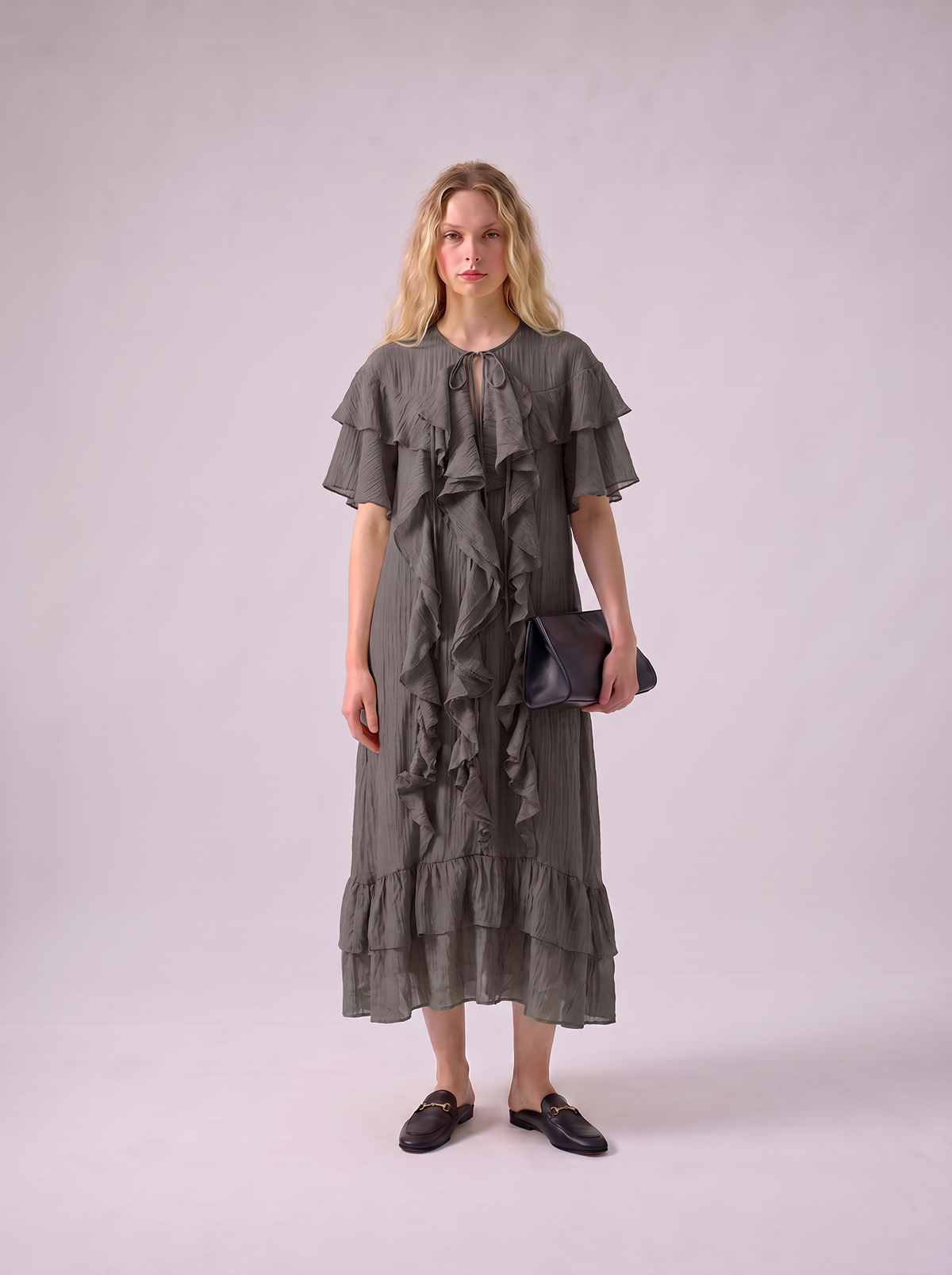 FLOWY MIDI DRESS